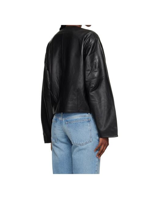 St. Agni Black Leather Jacket