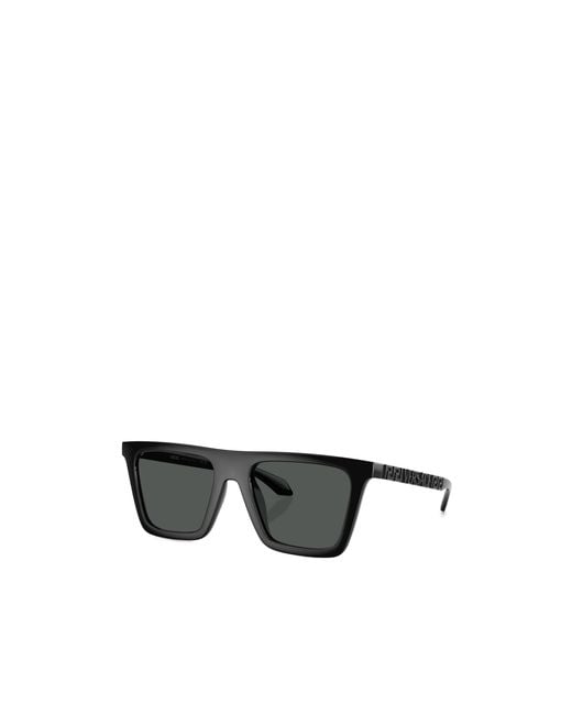 Versace Black Greca Square-Frame Sunglasses for men