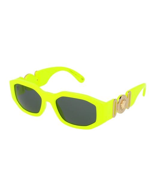 Versace Yellow Eyewear Rectangular Frame Sunglasses for men