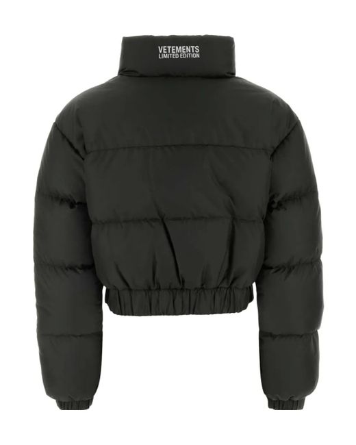 Vetements Black Logo Down Jacket for men