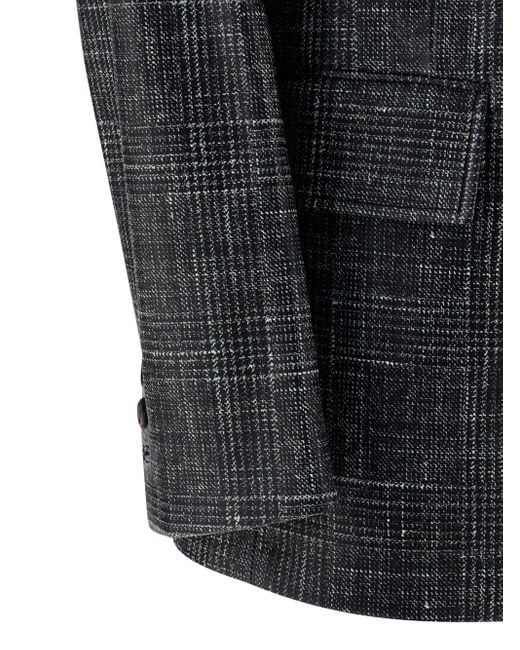 Bottega Veneta Black Printed Leather Jacket
