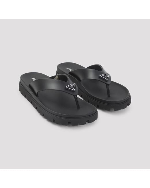 Prada Multicolor Soft Cage Logo Flip-Flops for men