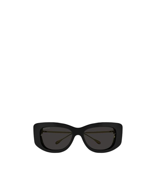 Gucci Black Eyewear Specialized Fit Rectangular Frame Sunglasses