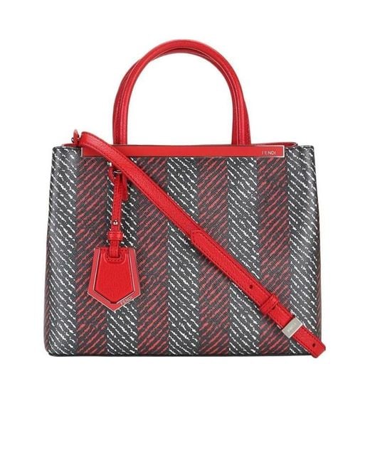 Fendi Red Logo Handbag