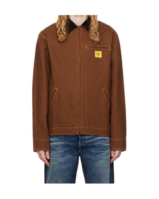 ICECREAM Brown Collared Casual Jacket for men