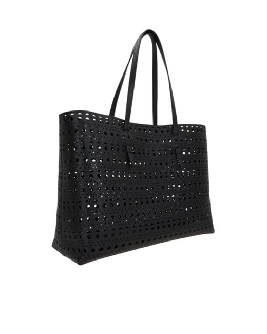 Alaïa Black Alaïa Mina 44 Openwork Tote Bag
