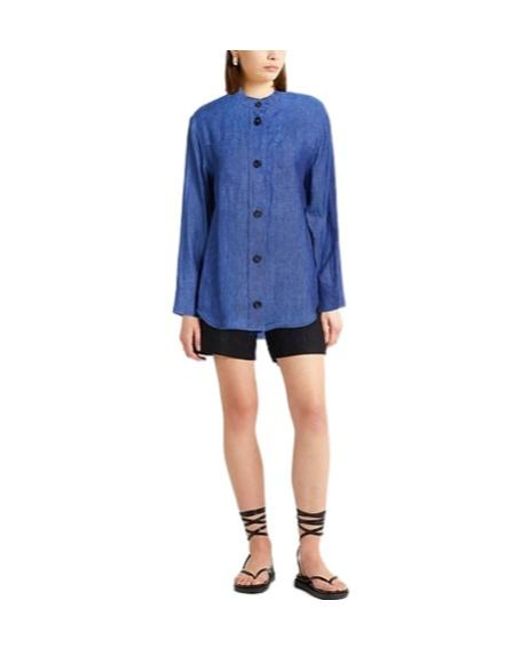 Max Mara Blue Solid Colour Shirts