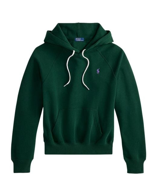 Polo Ralph Lauren Green Logo Embroidered Drawstring Hoodie