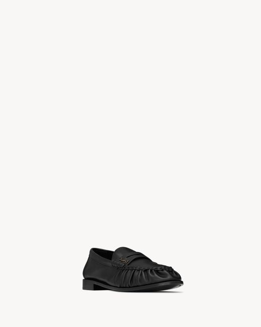 Saint Laurent Brown Le Loafer Slip-On Flat Shoes