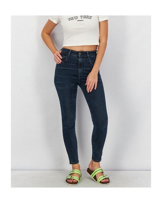 DIESEL Blue Slandy High-Waist Jeans