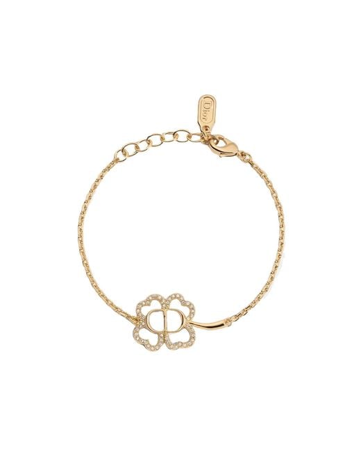 Dior Metallic Cd Shiny Clover Bracelet