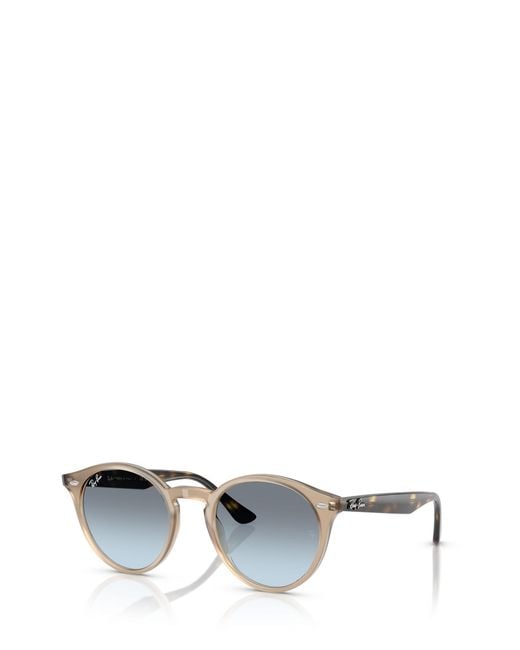 Ray-Ban White Rb2180 Round Sunglasses for men