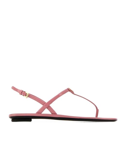 Prada Pink Buckled Sandals