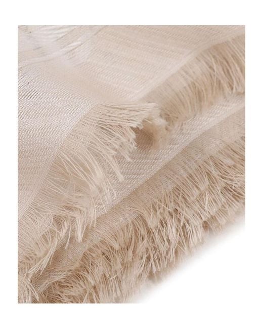 Ferragamo White Gancini Stole Scarf