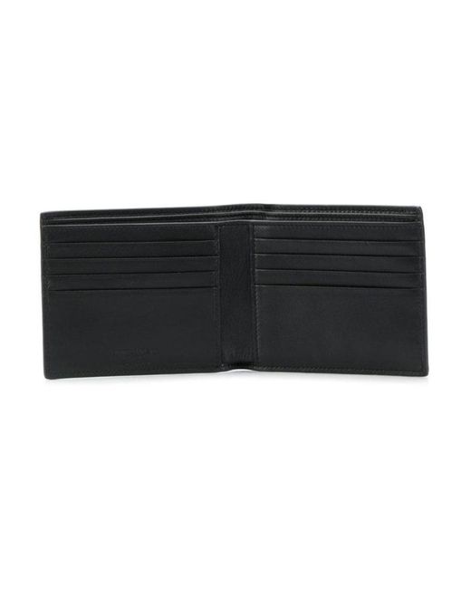 Saint Laurent Black East/West Embossed Bi-Fold Wallet for men