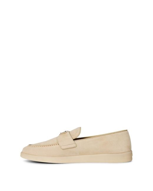 Prada Natural Suede Loafers for men