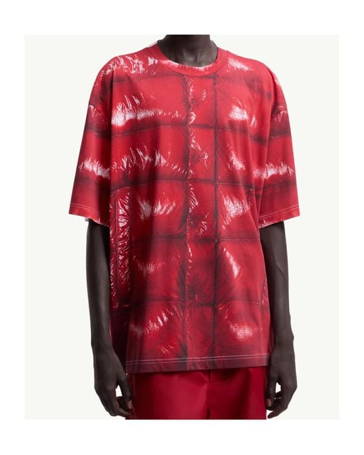 Moncler Red X Asap Rocky Logo Patch T-Shirt for men