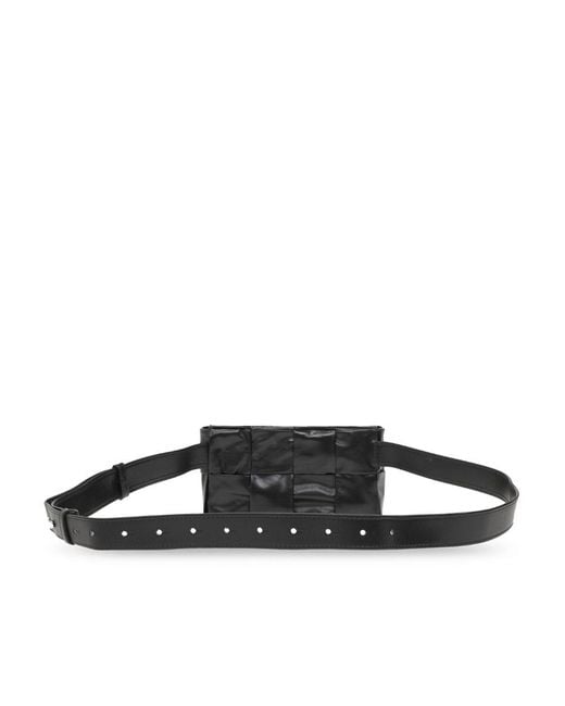Bottega Veneta Black Mini Cassette Fanny Pack for men