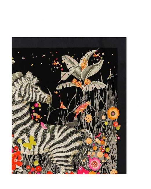 Ferragamo Black Printed Scarf