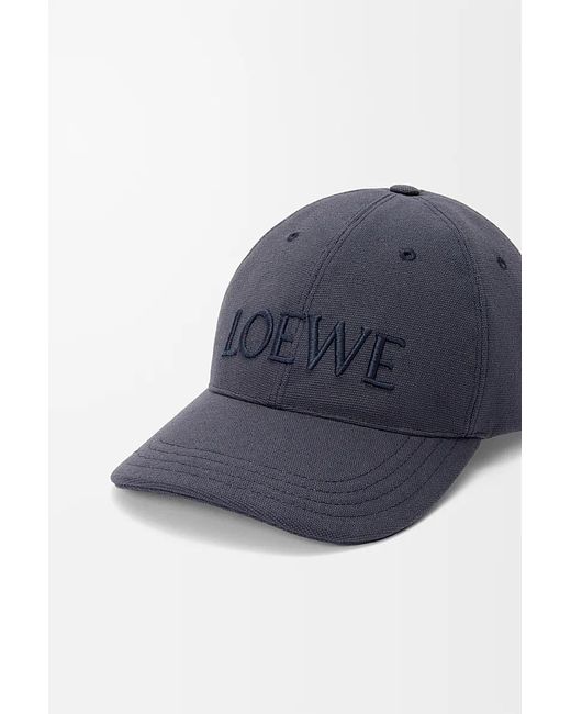Loewe Blue Logo Embroidered Cap for men