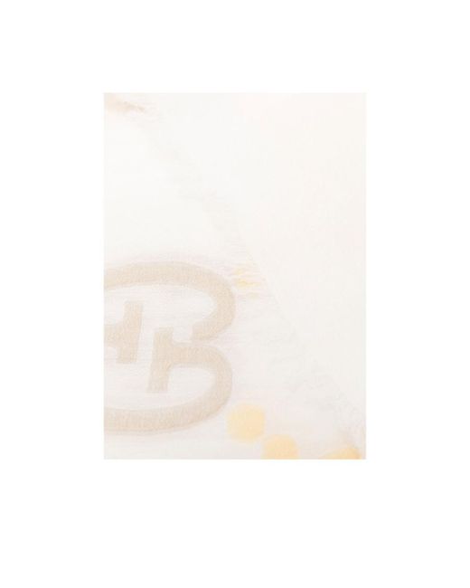 Gucci White Gg-Logo Scarf