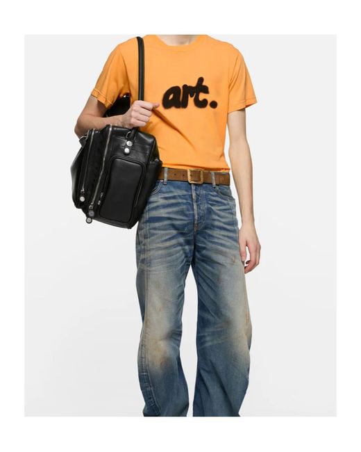 Acne Orange T-Shirt Graphique
