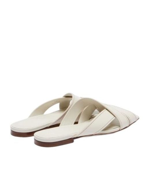 Tod's White Simple Square Toe Shoes