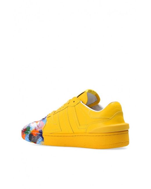 Lanvin Yellow Clay Painted-Toe Sneakers