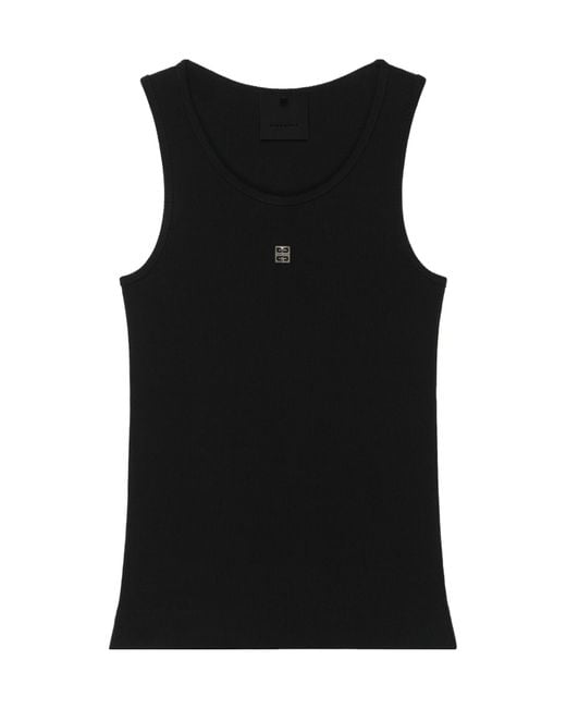 Givenchy Black Rib-Knit Tank Top