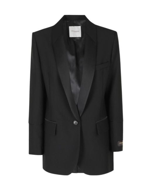 ERMANNO FIRENZE Black Long-Sleeve Blazer