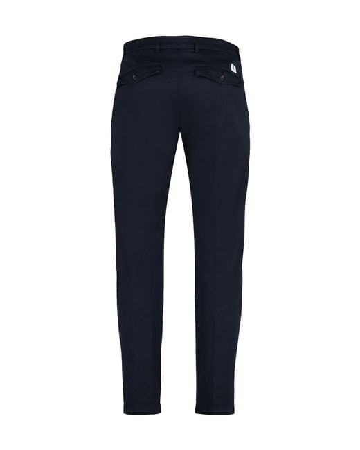 Department 5 Blue Casual Pants With Belt Loops for men