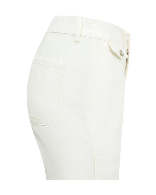 Nili Lotan White Belt Loop Jeans