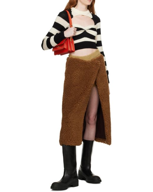 Marni Black Striped Virgin-Wool Top