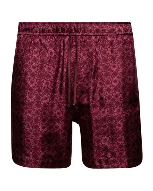 Amiri Red Elastic Waist Shorts for men