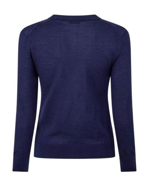 Givenchy Blue Embroidered 4G V-Neck Cardigan