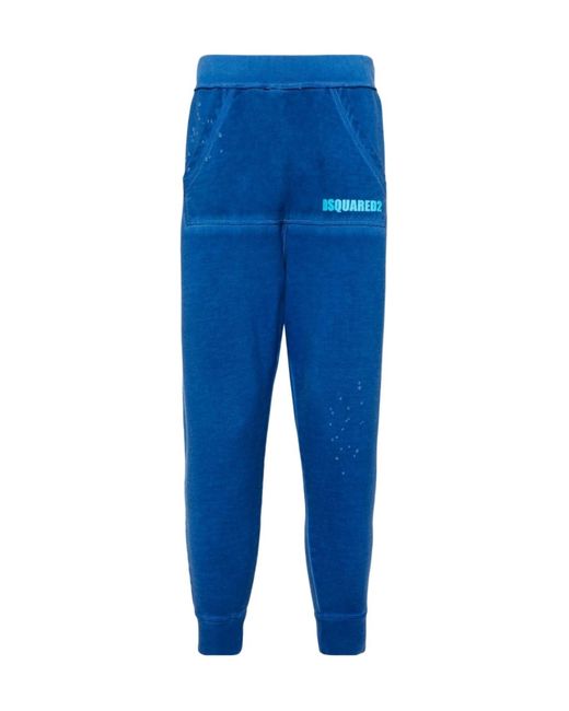 DSquared² Blue Elastic Waist Sweatpants for men