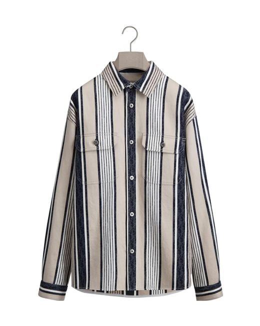 Dior Multicolor Iviera Oblique Sun Stripes Overshirt for men