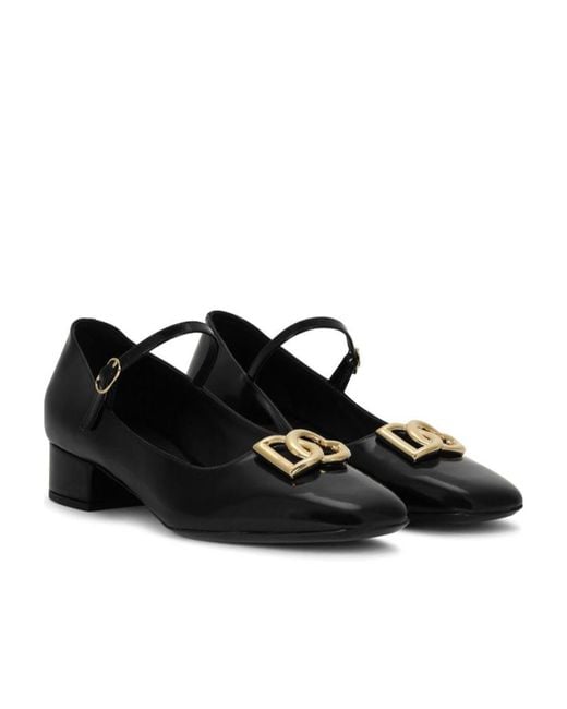 Dolce & Gabbana Black Mary Janes Cut-Out Detailed Pumps