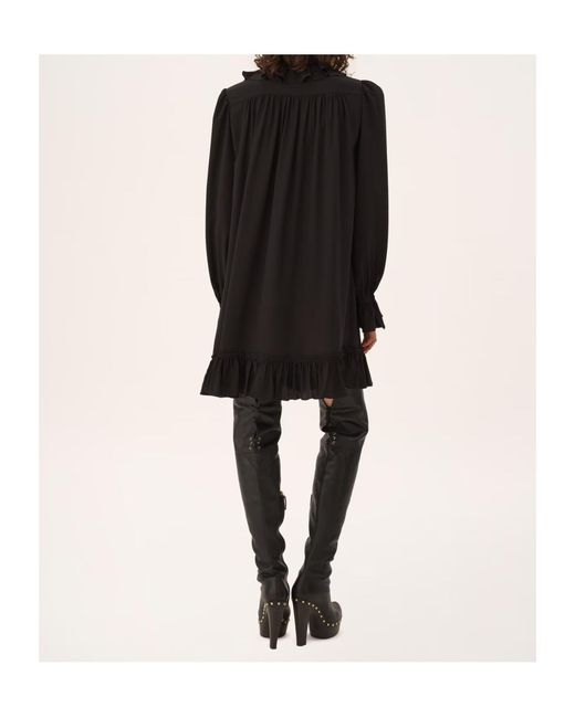 Chloé Black Chloé Long-Sleeve Mini Dress