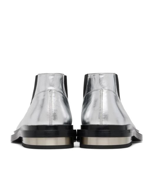 Jil Sander White Chelsea Ankle Boots for men