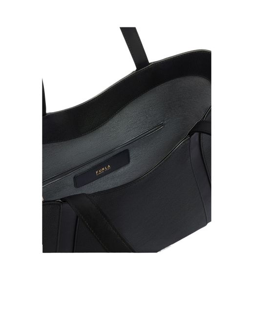 Furla Black Double-Handled Tote Bag