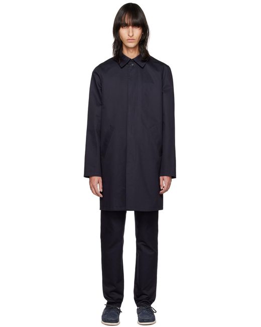 A.P.C. Blue Concealed Fastened Coat for men