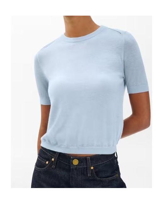 Rag & Bone Blue Short Sleeve Knitted T-Shirt