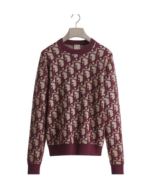 Dior Red Oblique Sweater for men