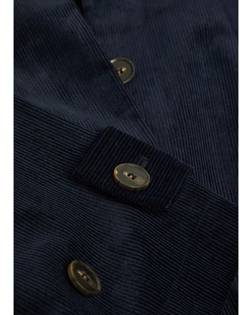 Rohe Blue Solid Colour Corduroy Jacket