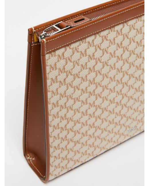 Max Mara White Mmtrousses Logo Plaque Zip-Up Wallet
