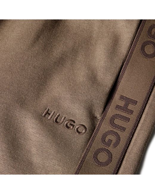 Boss Gray Logo Drawstring Shorts for men