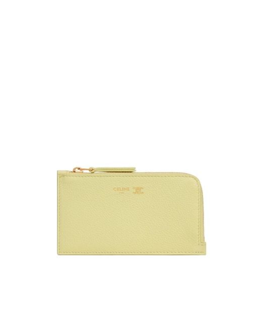 Céline Yellow Long Zipped Card Holder
