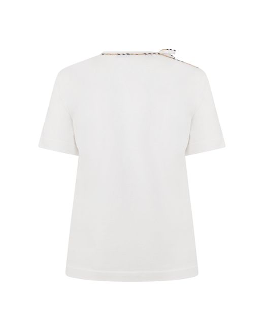 Burberry White Classic Crew Neck Short-Sleeve Shirt