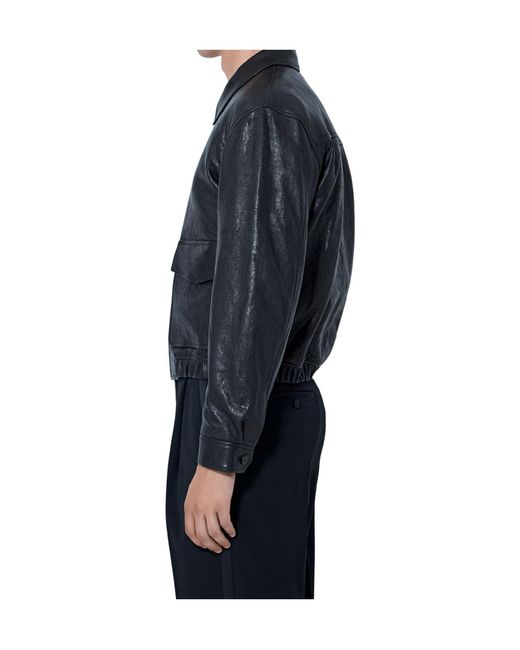 Saint Laurent Black Zip-Up Short Jacket for men